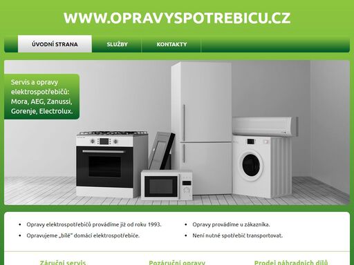 autorizovaný servis bílé techniky pro značky mora, gorenje, zanussi, elektrolux, aeg provádí záruční i pozáruční opravy domácích elektrospotřebičů v karlovarském a ústeckém kraji.
