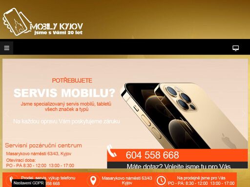 prodej mobilních telefonů kyjov. profesionální servis a opravy mobilů, telefonů všech značek v kyjově. diagnostika mobilu na počkání.