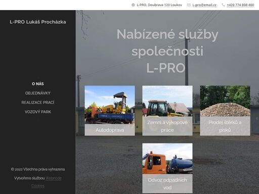 nabízené služby společnosti l-pro