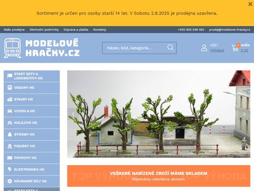 modelové-hračky.cz - modely lodí, modely letadel, modely aut, rc modely, modelová železnice a další