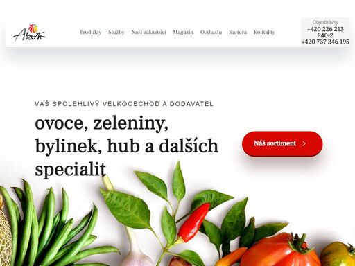 váš velkoobchod ovoce, zeleniny, bylinek, hub a dalších potravin pro prahu a celé čechy. jsme ideálním partnerem pro horeca.