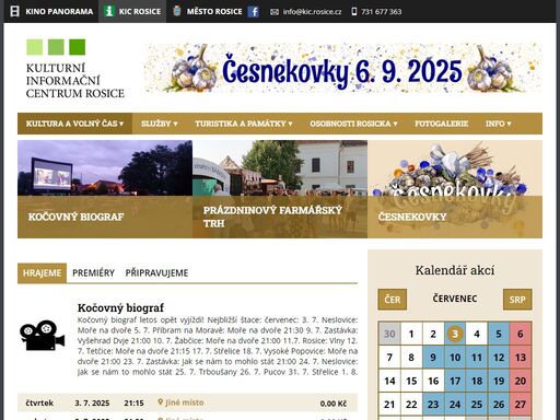 kompletní program, vstupenky online, kontakt a všechny informace o kic rosice