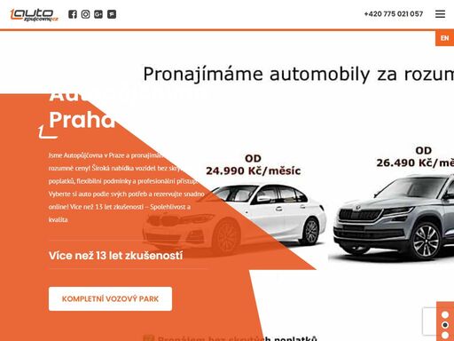 autopůjčovna praha – doručení vozu na adresu. krátkodobý a dlouhodobý pronájem aut za rozumné ceny. široká nabídka zánovních vozidel v praze. tel.: 775 021 057