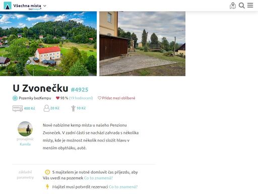 nově nabízíme kemp místa u našeho penzionu zvoneček. v zadní části se nachází zahrada s několika…