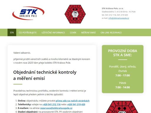 stanice technické kontroly vozidel v brně. pravidelné technické prohlídky, evidenční kontroly a měření emisí všech benzinových a naftových motorů.