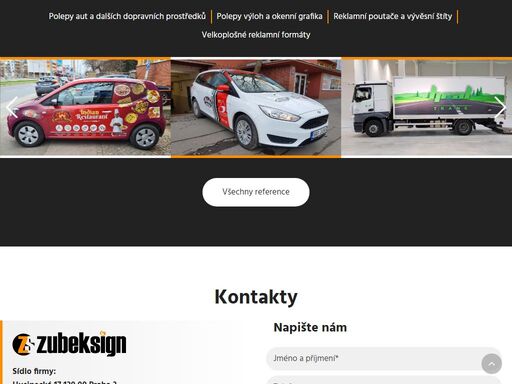 velkoplošný tisk a řezaná grafika - praha