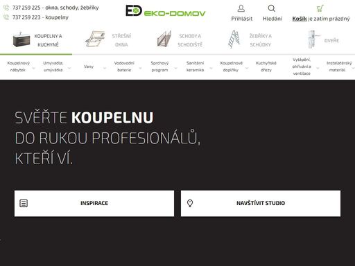 firma eko-domov s.r.o. nabízí širokou paletu střešních oken, schodišť, nábytku a doplňků do koupelen včetně jejich montáže. kromě e-shopu lze využít i vzorkové prodejny.