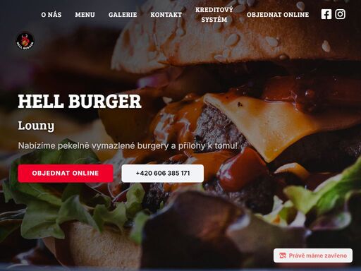 hell burger zajišťuje rozvoz jídel. rozvoz jídla si můžete objednat online nebo po telefonu.
