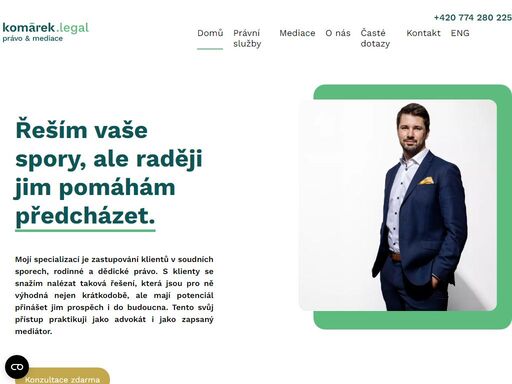 mojí specializací je zastupování klientů v soudních sporech, rodinné a dědické právo. s klienty se snažím nalézat taková řešení, která jsou pro ně výhodná