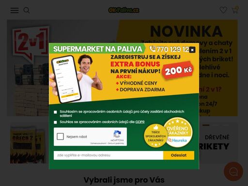 okpaliva.cz vám nabízejí prodej baleného paliva s dopravou v ceně, pytlované uhlí, balené uhlí, brikety rekord, dřevěné pelety, dřevěné brikety.