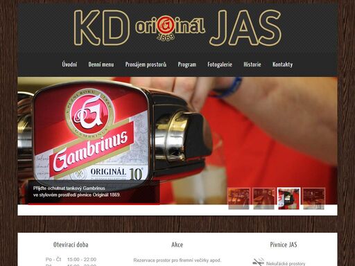 navštivte restauraci kd jas v plzni. přijďte ochutnat tankový gambrinus 10° ve stylovém prostředí pivnice originál 1869.