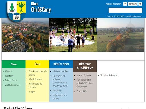 oficiální webové stránky obce chrášťany