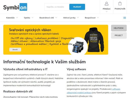 projekty a realizace it projektů, instalace sítí, optické strukturované kabeláže, bezdrátové wifi, síťová bezpečnost | návrhy, měření, certifikace, servis | vývoj software