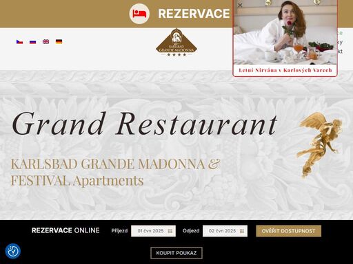 grand restaurant
 
karlsbad grande madonna &
festival apartments
  

     
grand restaurant
          karlsbad grande madonna & festival apartments
o restauraci
palácová dvoupatrová restaurace našeho hotelu –