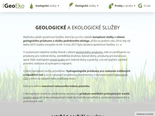 geologické a ekologické služby