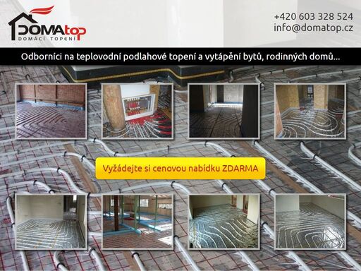 teplovodní topení, vytápění domatop