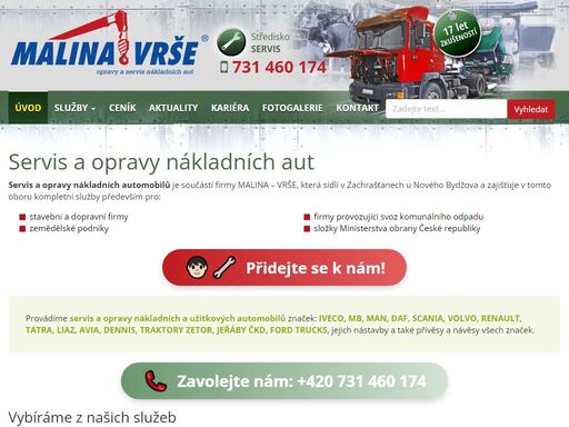v zachrašťanech u nového bydžova najdete servis nákladních a lehkých užitkových vozidel, včetně přívěsů a návěsů všech značek. využijte nabídky služeb!