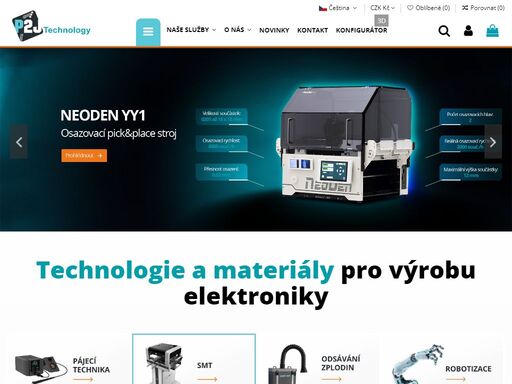 technologie a materiály pro výrobu elektroniky.