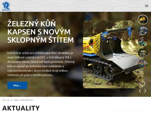 společnost reparoservis spol. s r. o. působí na českém trhu od roku 1995 a zákazníkovi nabízíme komplexní služby v oblasti lesní techniky.