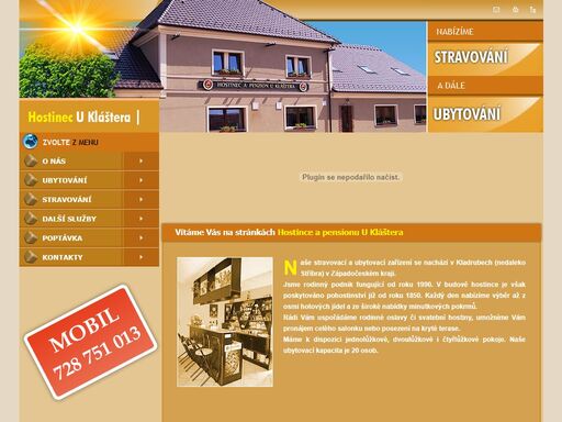 hostinec a pension u kláštera - stravovací a ubytovací zařízení v kladrubech 