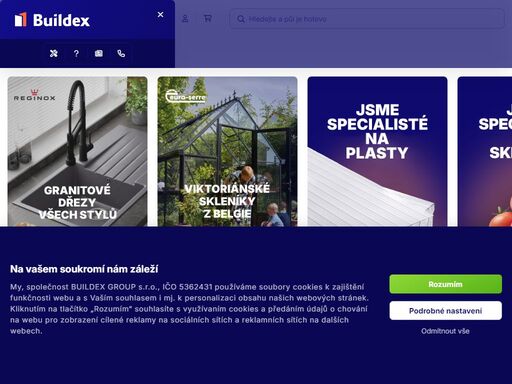 víc než jen stavebniny. víc než jen hobby market. zkrátka vše pro domácí i developerské projekty přehledně a od ostřílených odborníků. tak s chutí do toho a půl je hotovo. 