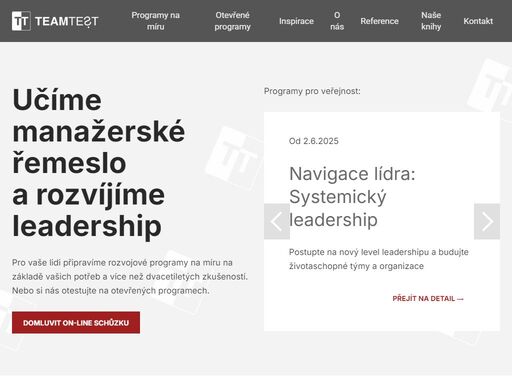 učíme manažerské řemeslo a rozvíjíme osobní leadership. podporujeme lidi workshopy, koučováním, mentoringem a sdílením myšlenek. 