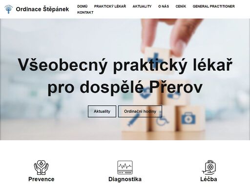 praktický lékař přerov, lékař pro dospělé, registrace pacientů, důraz na prevenci, profesionální přístup, moderní vybavení včetně ultrazvuku