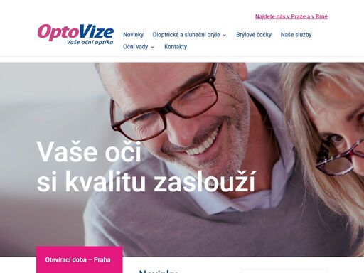 vnímáte brýle jako módní doplněk? baví vás vybírat obroučky? pak se určitě zastavte v naší oční optice optovize.