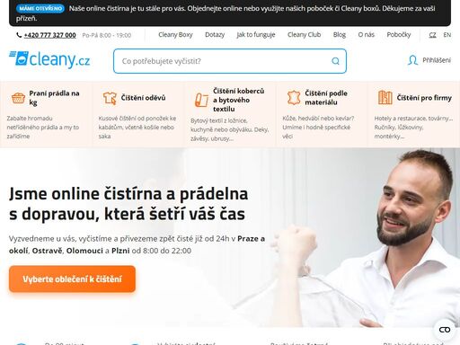 čistírna oděvů s dopravou po celé praze. čistíme a žehlíme košile, obleky, kalhoty i šaty. vyzvedneme, vyčistíme a přivezeme vaše oblečení zpět čisté do 24h.