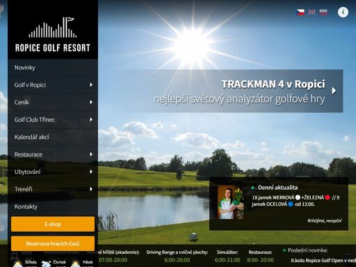 ropice golf resort je 18jamkové hřiště linksového charakteru. nabízí panoramatické výhledy na masiv slezských beskyd s dominantou javorového vrchu.