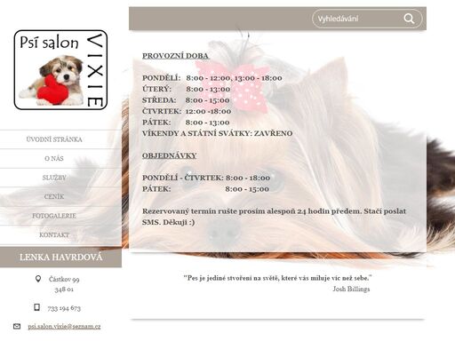 psí salon, úprava psů, stříhání psů, psi, koupání psů, tachov