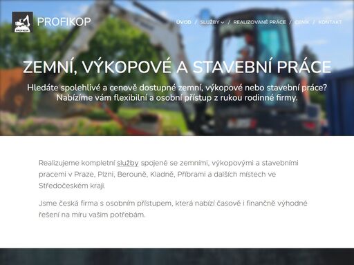 hledáte spolehlivé a cenově dostupné zemní, výkopové a stavební práce? nabízíme vám flexibilní a osobní přístup z rukou profesionála.