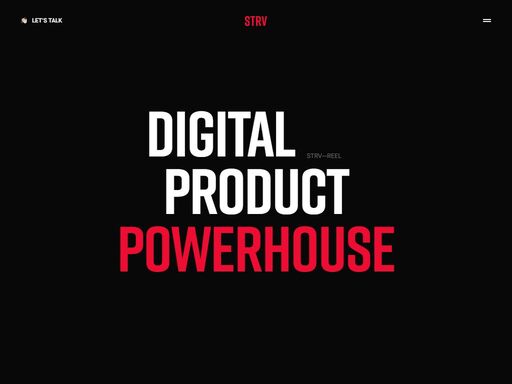 strv is a digital product development company. we use emerging tech to design, build & scale industry-shaping web and mobile products. all under one roof.