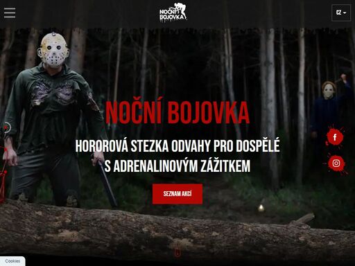 vydejte se na noční trasu vyznačenou světélky. setkejte se s největšími hvězdami kultovních hororových filmů. zažijte na vlastní kůži situace, které jste znali pouze z televize. dokážete přežít? 