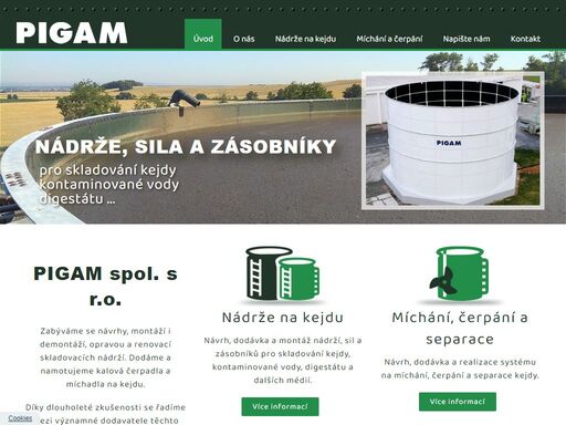 prodej, dodávka a montáž nádrží a jímek na kejdu. míchání, čerpání a separace kejdy. návrhy, rady, tipy, zkušenosti, reference.