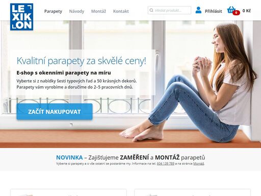venkovní i vnitřní okenní parapety na míru za výrobní ceny. vyberte si ze 50 elegantních dekorů a 6 typových řad. rozvoz vlastní dopravou po celé čr.