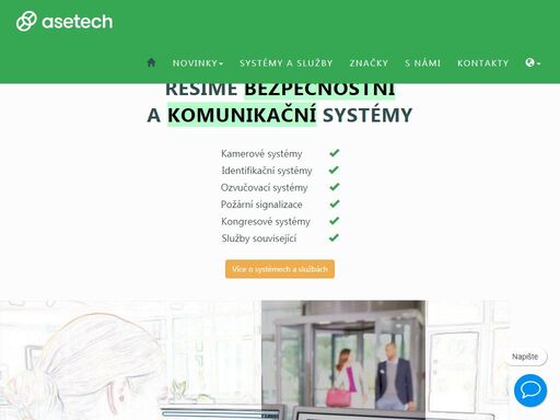 dodavatel pokročilých bezpečnostních technologií (ip kamery s ai, ozvučení, požární signalizace, alarmy, identifikace objektů).