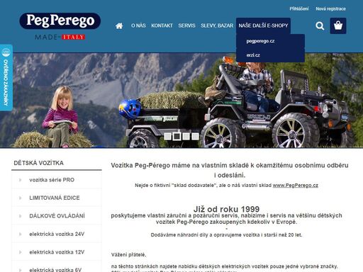 prodej a servis dětských elektrických vozítek peg-pérego
