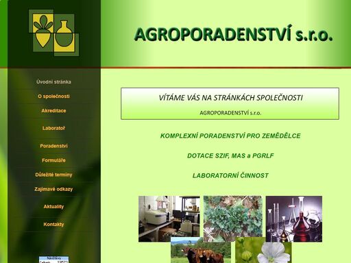 komplexní poradenství pro zemědělce dotace szif, mas a pgrlf laboratorní činnost ; <p st...