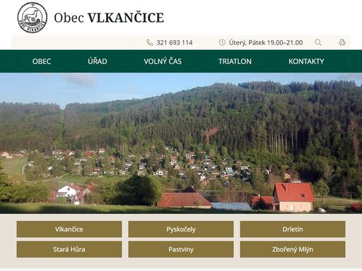 obec, obecní úřad, úřední deska,kontakty,kontakty oficiální stránky obce