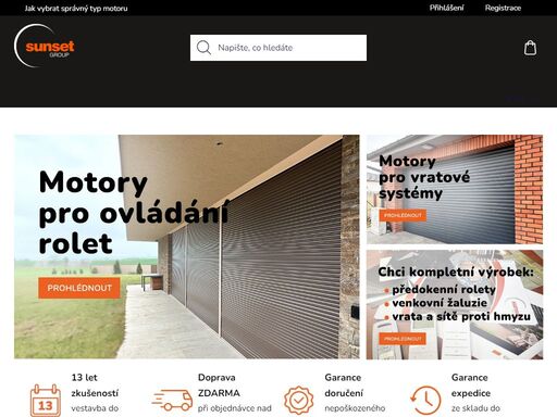 homepage. vítáme vás na našem novém webu, který se specializuje na prodej trubkových motorů, určených pro předokenní rolety a markýzy nebo také jako pohon pro garážová vrata.
naše firma se prezentuje pod registrovanou značkou sunset group a v oboru stínící techniky se pohybuje již několik let. za tuto dobu jsme…