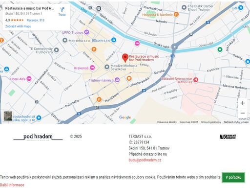 restaurace, bar a zábavní klub pod hradem, trutnov. máme pro vás denní menu i zábavu do pozdní noci.