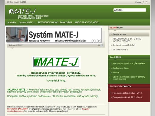 rekonstrukce bytových jader matějka koupelny systémem matej