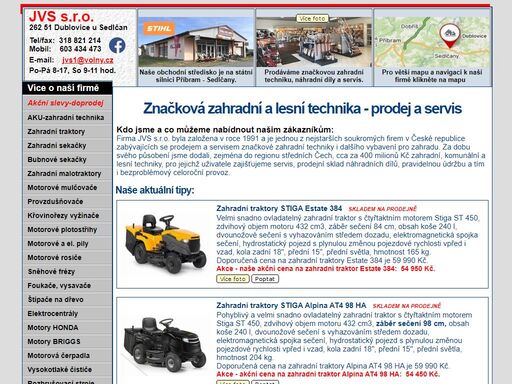 prodej a servis vari, honda, stihl, jikov, stiga, briggs. použité stroje, bazar. oblast praha-západ, příbram, sedlčany, dublovice, milevsko, benešov