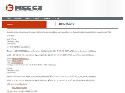 maloobchodní a velkoobchodní prodejna měřicích přístrojů, technických norem a pomůcek pro diagnostiku a kontrolu elektrických rozvodů a spotřebičů