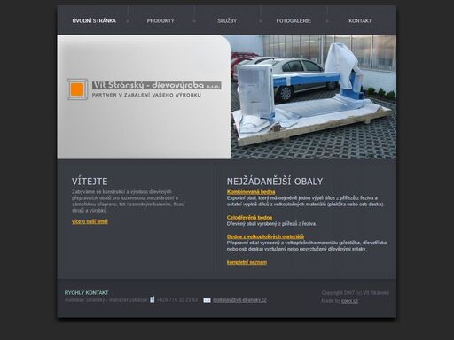 vít stránský - partner v zabalení vašeho výrobku. dřevovýroba, dřevoobaly, přepravní a exportní obaly.