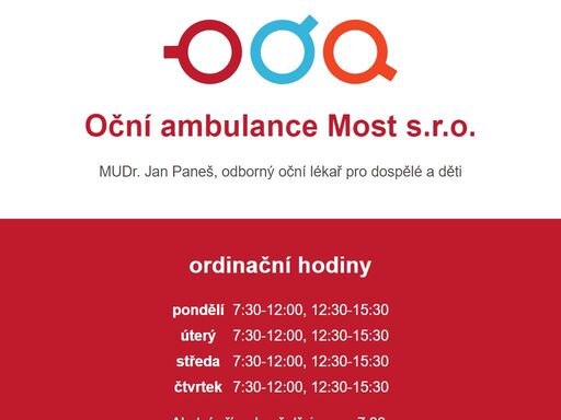 mudr. jan paneš, odborný oční lékař pro dospělé a děti