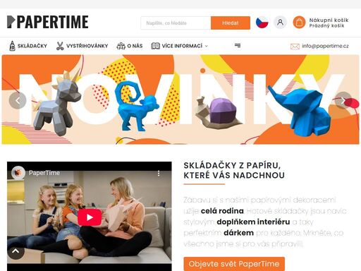 papírové skládačky papertime, které ozdobí váš interiér. zkuste to i vy, skládání z papíru je zábava pro celou rodinu a originální dárek!
