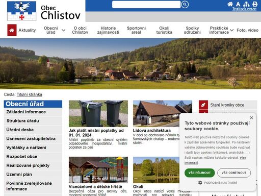 obec chlistov u klatov - oficiální stránky obce. informace pro občany a turisty.