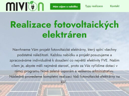 mivion s.r.o. váš partner ve světě fotovoltaiky
